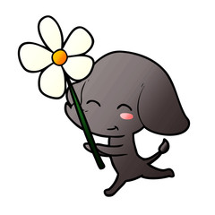 cute cartoon elephant running