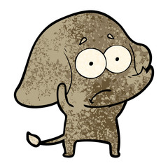 cartoon unsure elephant