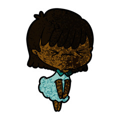 annoyed cartoon girl