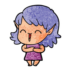 cartoon elf girl