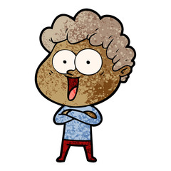 cartoon happy man