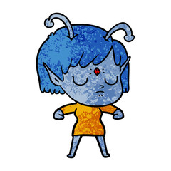 cartoon alien girl