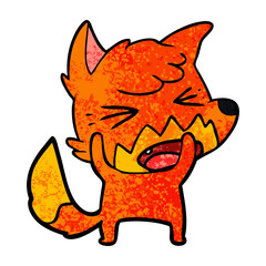 angry cartoon fox