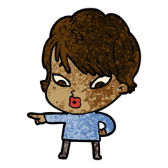 Obraz premium cartoon woman