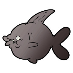 cartoon ugly fish