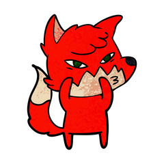 clever cartoon fox