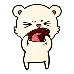 Obraz premium angry polar bear cartoon