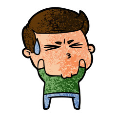cartoon frustrated man