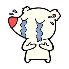 sad little polar bear cartoon