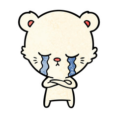 sad little polar bear cartoon