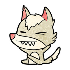 angry wolf cartoon