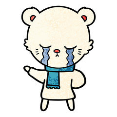 sad little polar bear cartoon