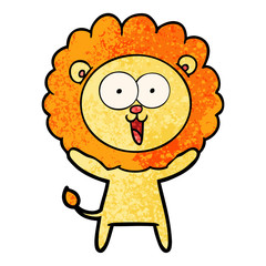 happy cartoon lion