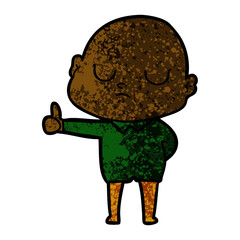 cartoon bald man