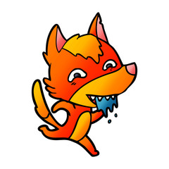 Obraz premium fox cartoon character