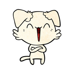 happy little dog cartoon