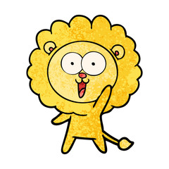 happy cartoon lion