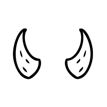 cartoon devil horns