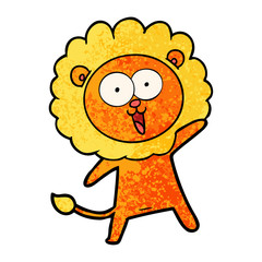 happy cartoon lion
