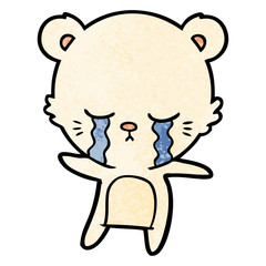 crying cartoon polar bear