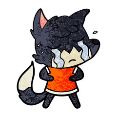 crying fox cartoon