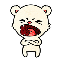 angry polar bear cartoon