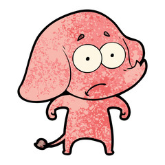 cartoon unsure elephant