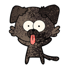cartoon dog with tongue sticking out