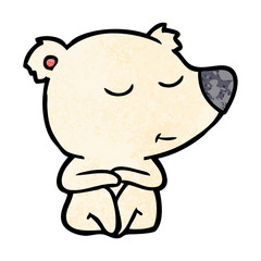 happy cartoon polar bear