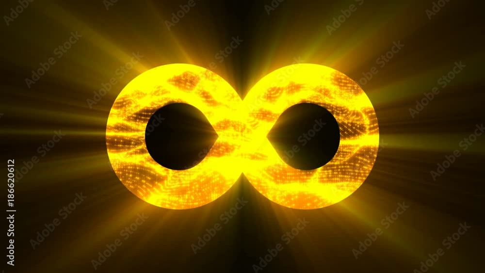 Aufkleber abstract background with futuristic infinity sign. digital background. 3d rendering