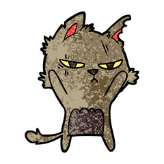 tough cartoon cat