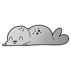cute cartoon seal pup