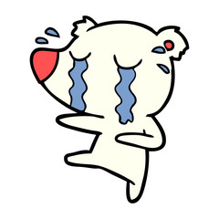 sad little polar bear cartoon