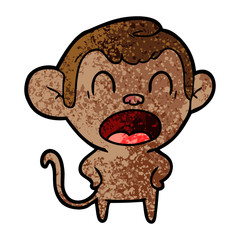 shouting cartoon monkey