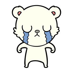 sad little polar bear cartoon