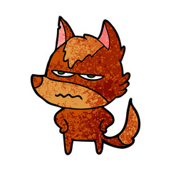 angry fox cartoon character