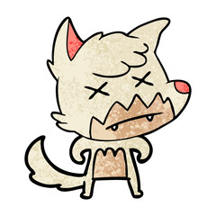 cartoon dead fox