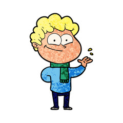 cartoon happy man
