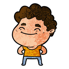 cartoon friendly man