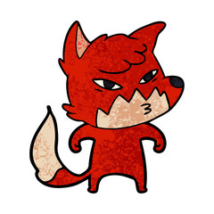 clever cartoon fox