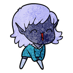 cartoon elf girl