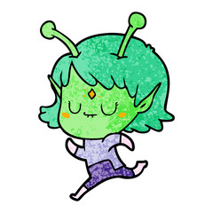 cartoon alien girl