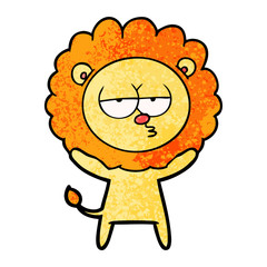 cartoon bored lion
