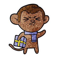 cartoon annoyed monkey
