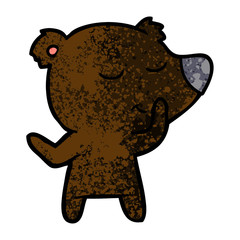 happy cartoon bear