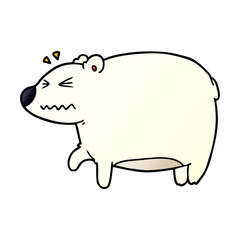 annoyed polar bear cartoon
