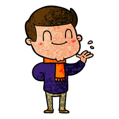 Obraz premium cartoon friendly man