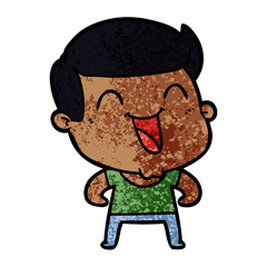 Obraz premium cartoon man laughing