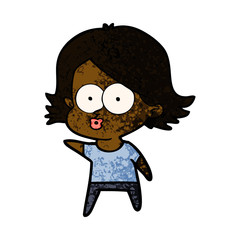 cartoon girl pouting