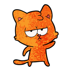 bored cartoon cat